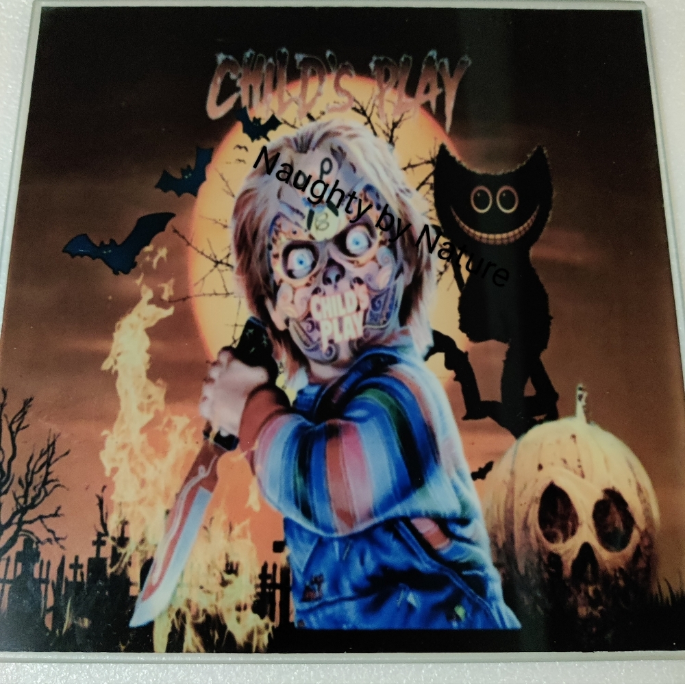 Chucky cutting board clear glass